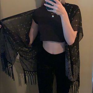 See through cardigan festival piece